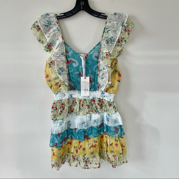 LOVESHACKFANCY CLASSIC DOUBLE RUFFLE DRESS - Picture 6 of 12